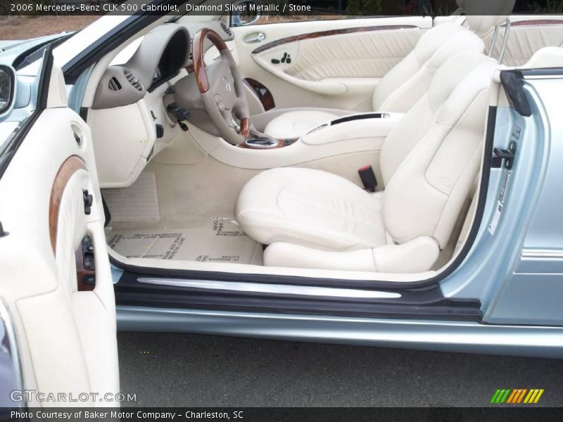 Diamond Silver Metallic / Stone 2006 Mercedes-Benz CLK 500 Cabriolet