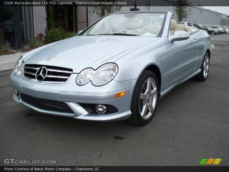 Diamond Silver Metallic / Stone 2006 Mercedes-Benz CLK 500 Cabriolet