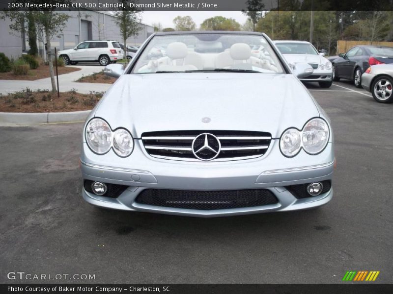 Diamond Silver Metallic / Stone 2006 Mercedes-Benz CLK 500 Cabriolet