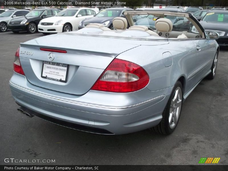Diamond Silver Metallic / Stone 2006 Mercedes-Benz CLK 500 Cabriolet