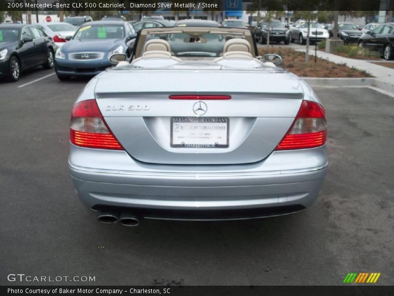 Diamond Silver Metallic / Stone 2006 Mercedes-Benz CLK 500 Cabriolet