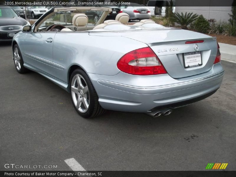 Diamond Silver Metallic / Stone 2006 Mercedes-Benz CLK 500 Cabriolet