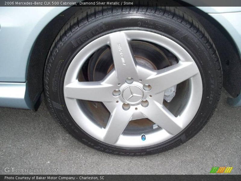 Diamond Silver Metallic / Stone 2006 Mercedes-Benz CLK 500 Cabriolet
