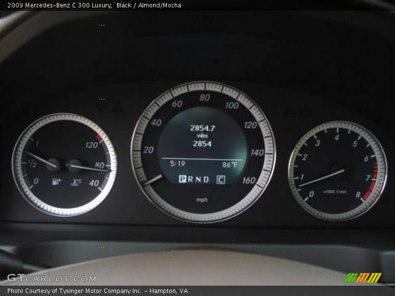 Black / Almond/Mocha 2009 Mercedes-Benz C 300 Luxury