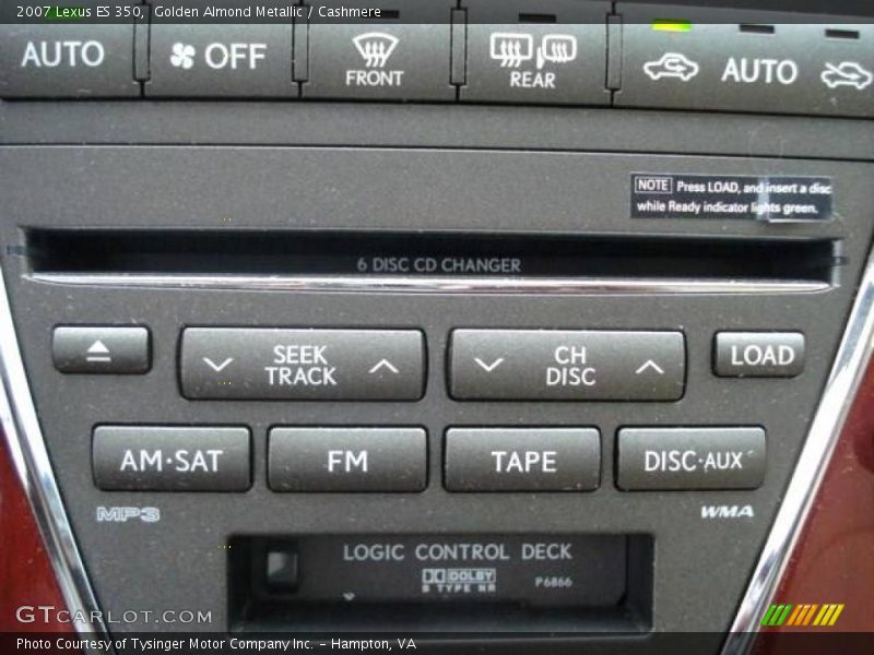 Golden Almond Metallic / Cashmere 2007 Lexus ES 350