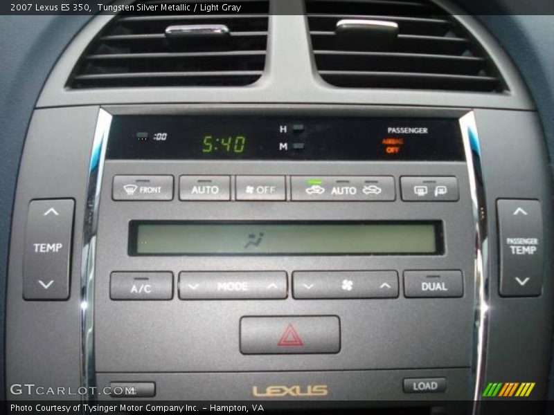 Tungsten Silver Metallic / Light Gray 2007 Lexus ES 350