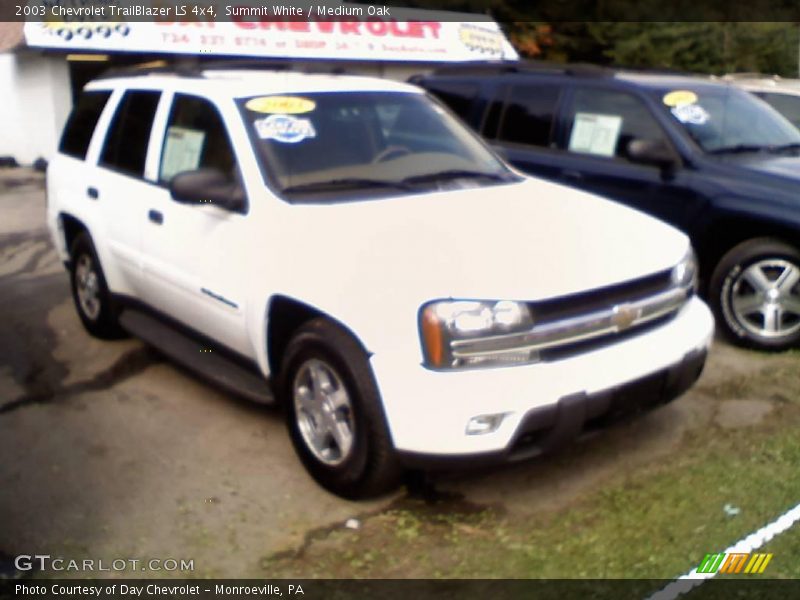 Summit White / Medium Oak 2003 Chevrolet TrailBlazer LS 4x4