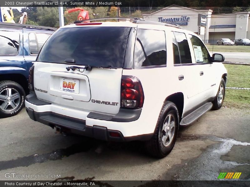 Summit White / Medium Oak 2003 Chevrolet TrailBlazer LS 4x4