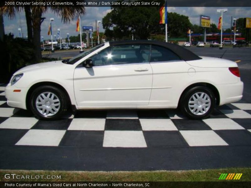 Stone White / Dark Slate Gray/Light Slate Gray 2008 Chrysler Sebring LX Convertible