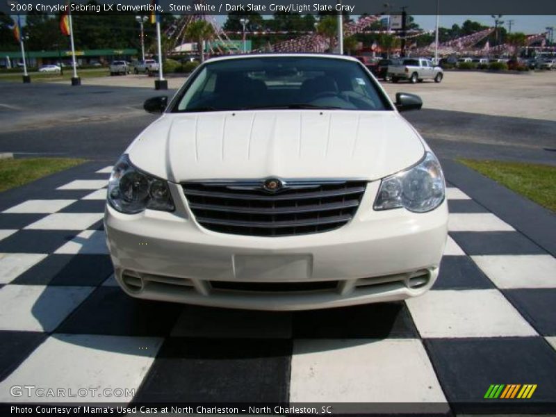 Stone White / Dark Slate Gray/Light Slate Gray 2008 Chrysler Sebring LX Convertible
