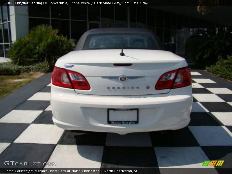 Stone White / Dark Slate Gray/Light Slate Gray 2008 Chrysler Sebring LX Convertible