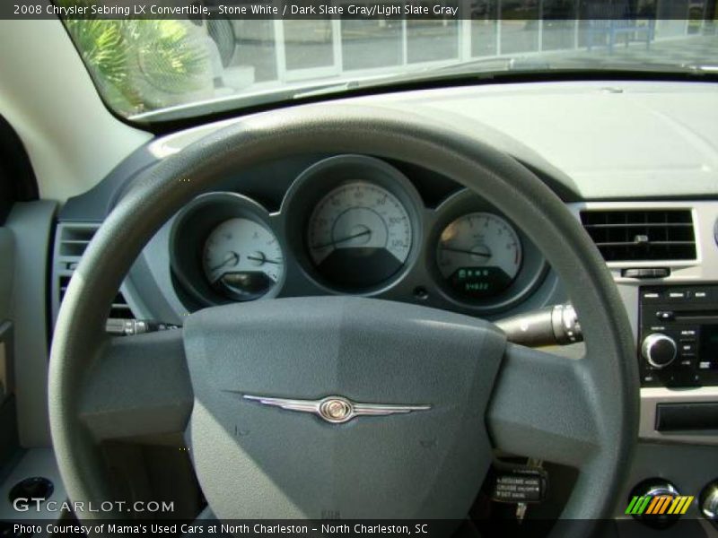 Stone White / Dark Slate Gray/Light Slate Gray 2008 Chrysler Sebring LX Convertible