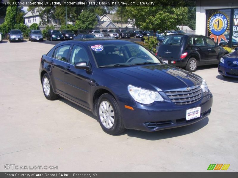 Modern Blue Pearl / Dark Slate Gray/Light Slate Gray 2008 Chrysler Sebring LX Sedan
