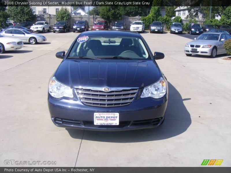Modern Blue Pearl / Dark Slate Gray/Light Slate Gray 2008 Chrysler Sebring LX Sedan