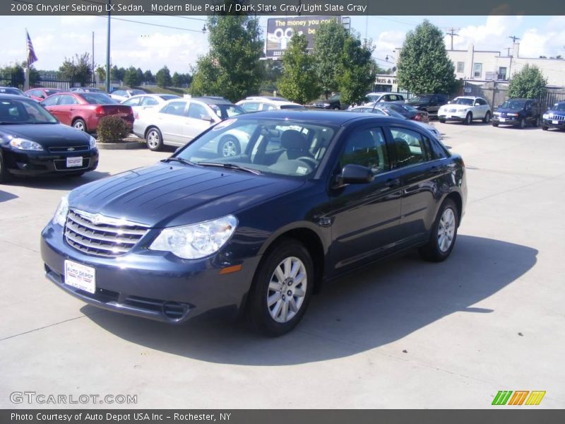 Modern Blue Pearl / Dark Slate Gray/Light Slate Gray 2008 Chrysler Sebring LX Sedan