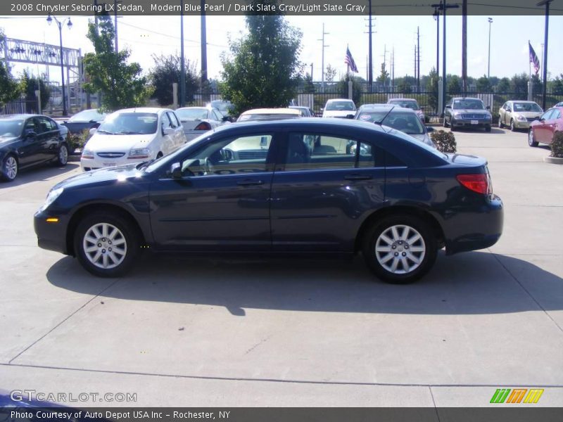 Modern Blue Pearl / Dark Slate Gray/Light Slate Gray 2008 Chrysler Sebring LX Sedan