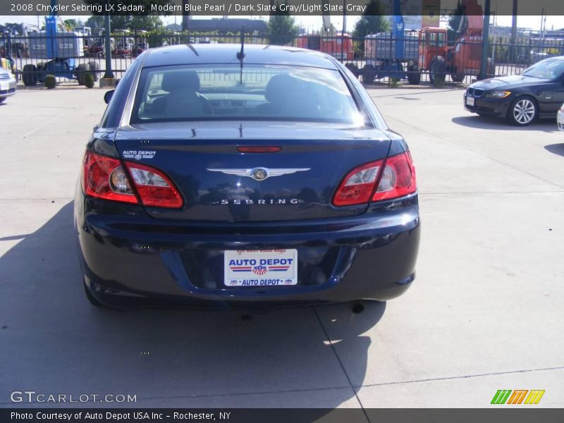 Modern Blue Pearl / Dark Slate Gray/Light Slate Gray 2008 Chrysler Sebring LX Sedan