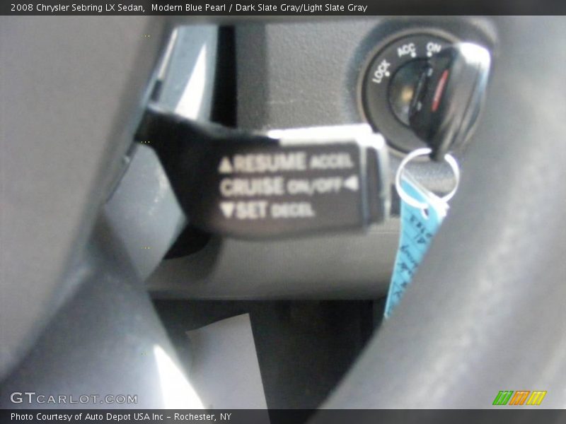 Modern Blue Pearl / Dark Slate Gray/Light Slate Gray 2008 Chrysler Sebring LX Sedan