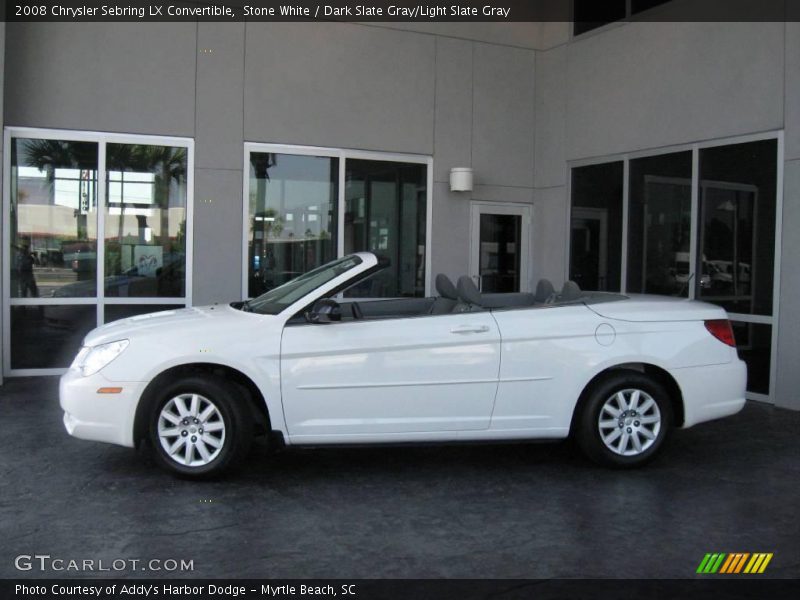 Stone White / Dark Slate Gray/Light Slate Gray 2008 Chrysler Sebring LX Convertible