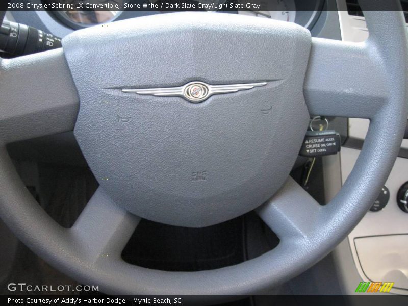 Stone White / Dark Slate Gray/Light Slate Gray 2008 Chrysler Sebring LX Convertible