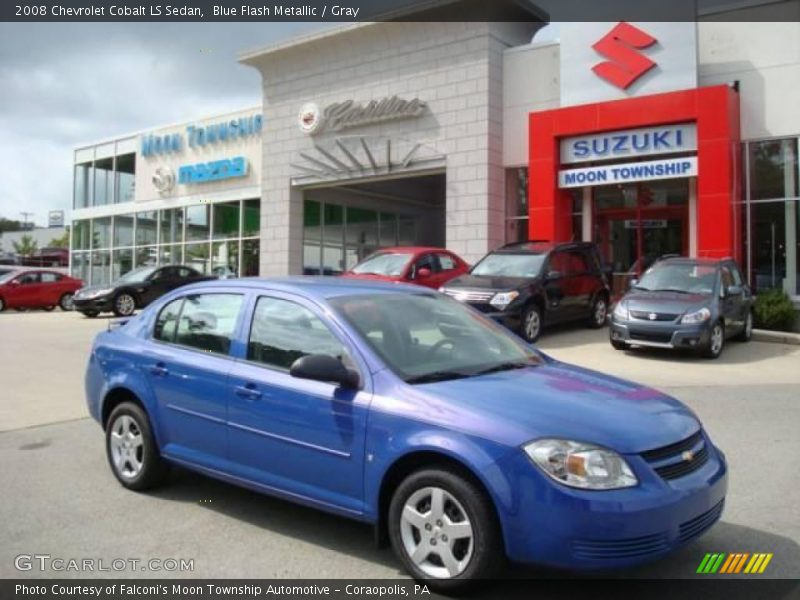 Blue Flash Metallic / Gray 2008 Chevrolet Cobalt LS Sedan