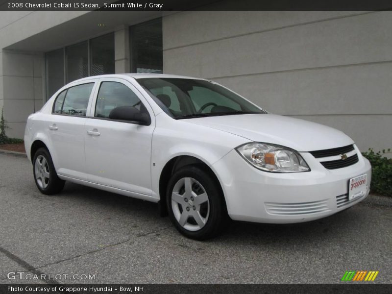 Summit White / Gray 2008 Chevrolet Cobalt LS Sedan