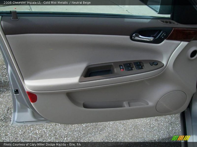 Gold Mist Metallic / Neutral Beige 2008 Chevrolet Impala LS