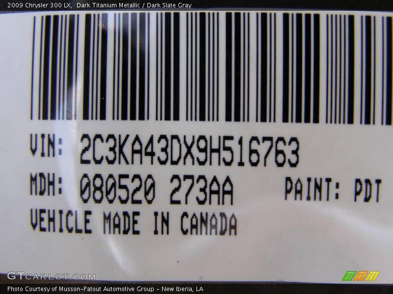 Dark Titanium Metallic / Dark Slate Gray 2009 Chrysler 300 LX