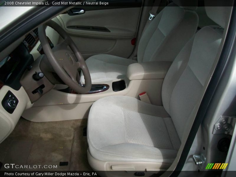 Gold Mist Metallic / Neutral Beige 2008 Chevrolet Impala LS