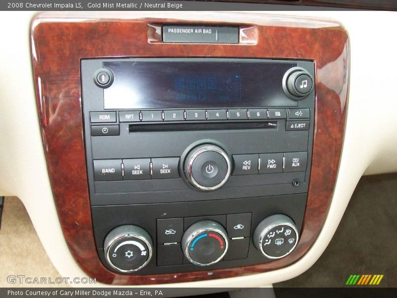 Gold Mist Metallic / Neutral Beige 2008 Chevrolet Impala LS