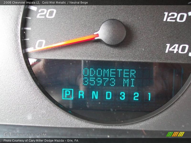Gold Mist Metallic / Neutral Beige 2008 Chevrolet Impala LS