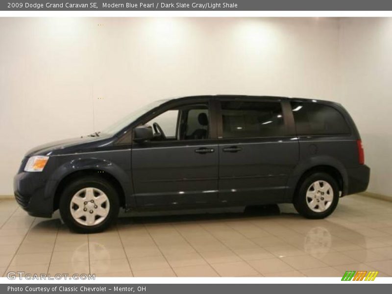Modern Blue Pearl / Dark Slate Gray/Light Shale 2009 Dodge Grand Caravan SE