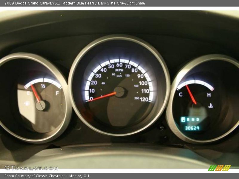 Modern Blue Pearl / Dark Slate Gray/Light Shale 2009 Dodge Grand Caravan SE