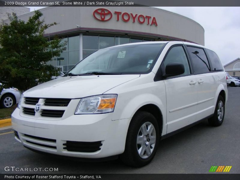 Stone White / Dark Slate Gray/Light Shale 2009 Dodge Grand Caravan SE