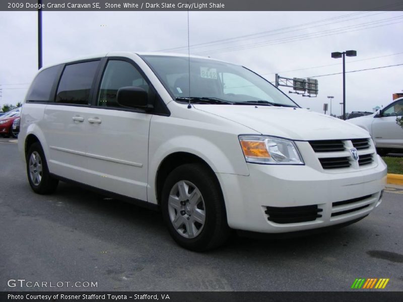 Stone White / Dark Slate Gray/Light Shale 2009 Dodge Grand Caravan SE