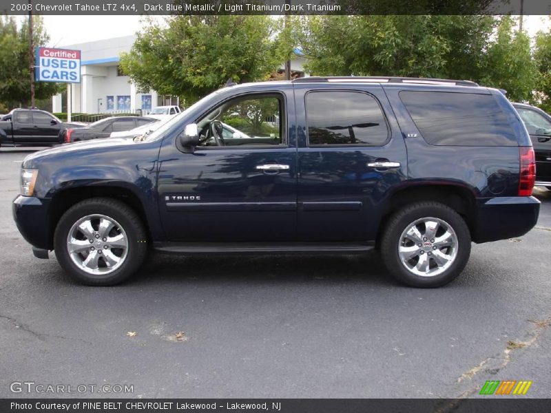 Dark Blue Metallic / Light Titanium/Dark Titanium 2008 Chevrolet Tahoe LTZ 4x4