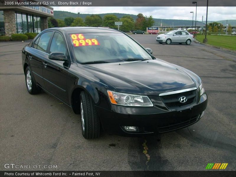 Ebony Black / Beige 2006 Hyundai Sonata GLS V6
