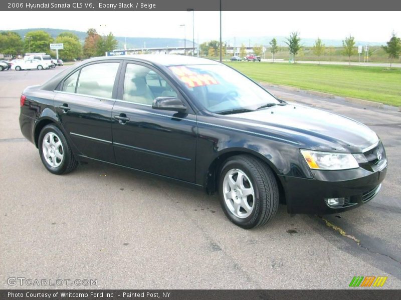 Ebony Black / Beige 2006 Hyundai Sonata GLS V6