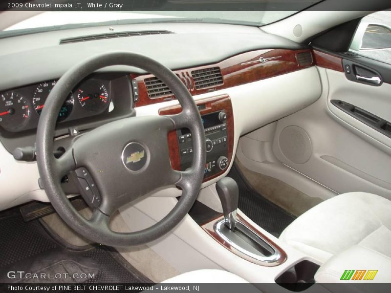 White / Gray 2009 Chevrolet Impala LT