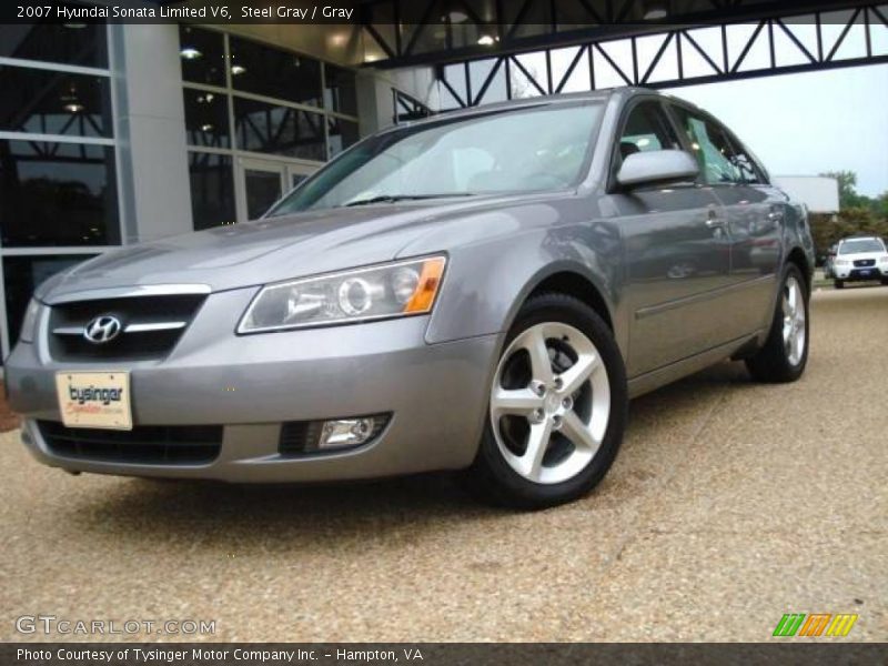 Steel Gray / Gray 2007 Hyundai Sonata Limited V6