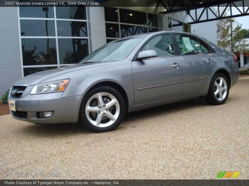 Steel Gray / Gray 2007 Hyundai Sonata Limited V6