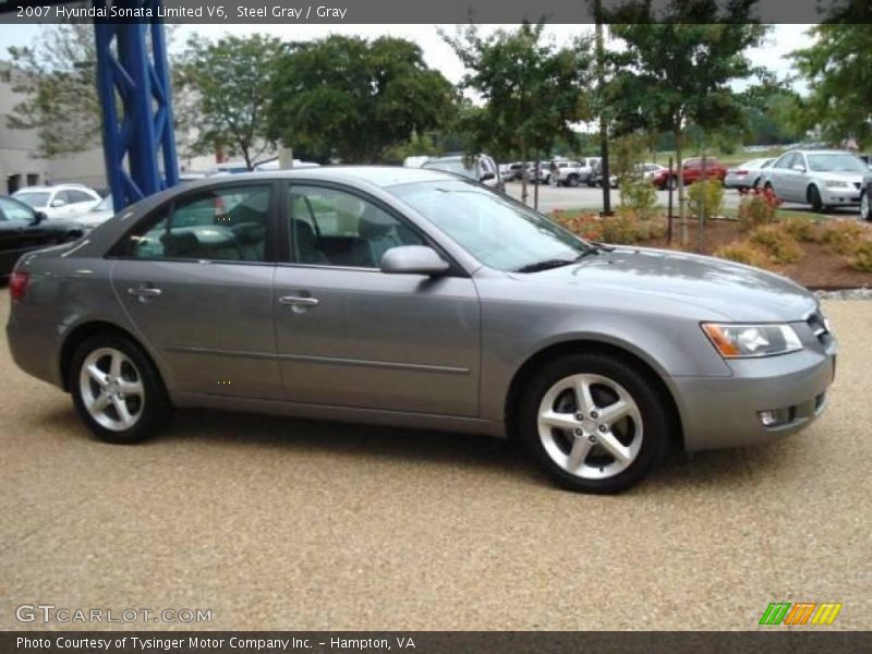 Steel Gray / Gray 2007 Hyundai Sonata Limited V6