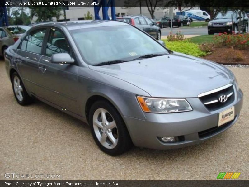 Steel Gray / Gray 2007 Hyundai Sonata Limited V6