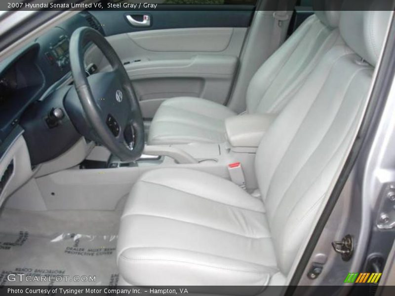 Steel Gray / Gray 2007 Hyundai Sonata Limited V6
