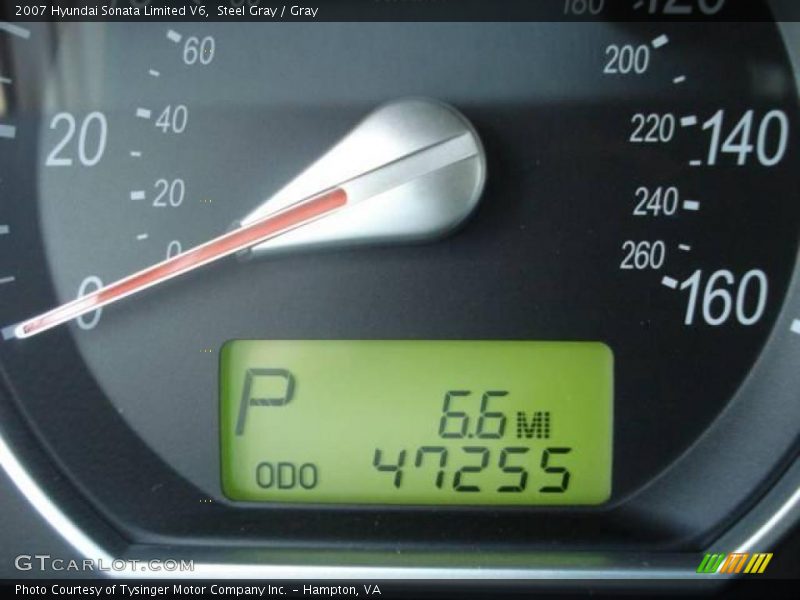 Steel Gray / Gray 2007 Hyundai Sonata Limited V6