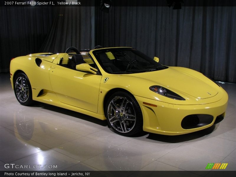 Yellow / Black 2007 Ferrari F430 Spider F1
