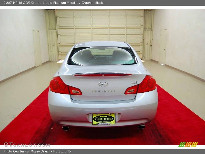 Liquid Platinum Metallic / Graphite Black 2007 Infiniti G 35 Sedan