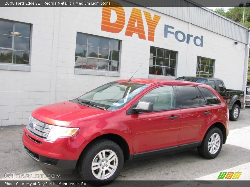 Redfire Metallic / Medium Light Stone 2008 Ford Edge SE
