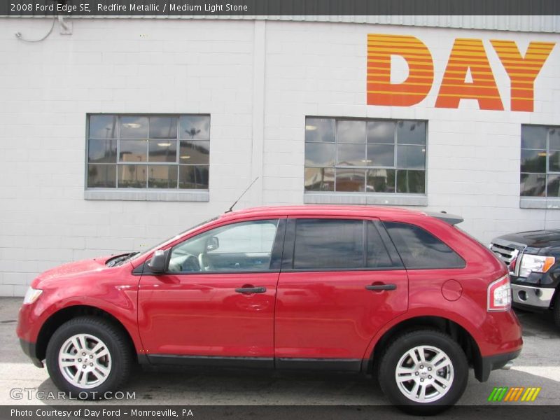 Redfire Metallic / Medium Light Stone 2008 Ford Edge SE