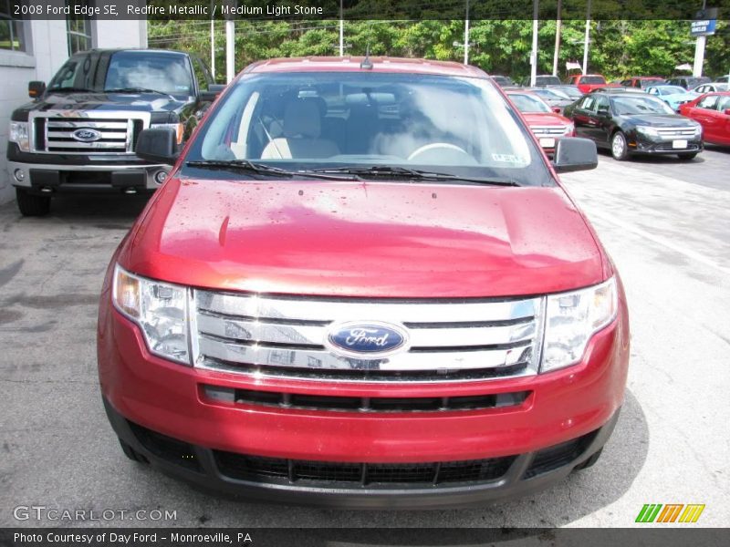 Redfire Metallic / Medium Light Stone 2008 Ford Edge SE